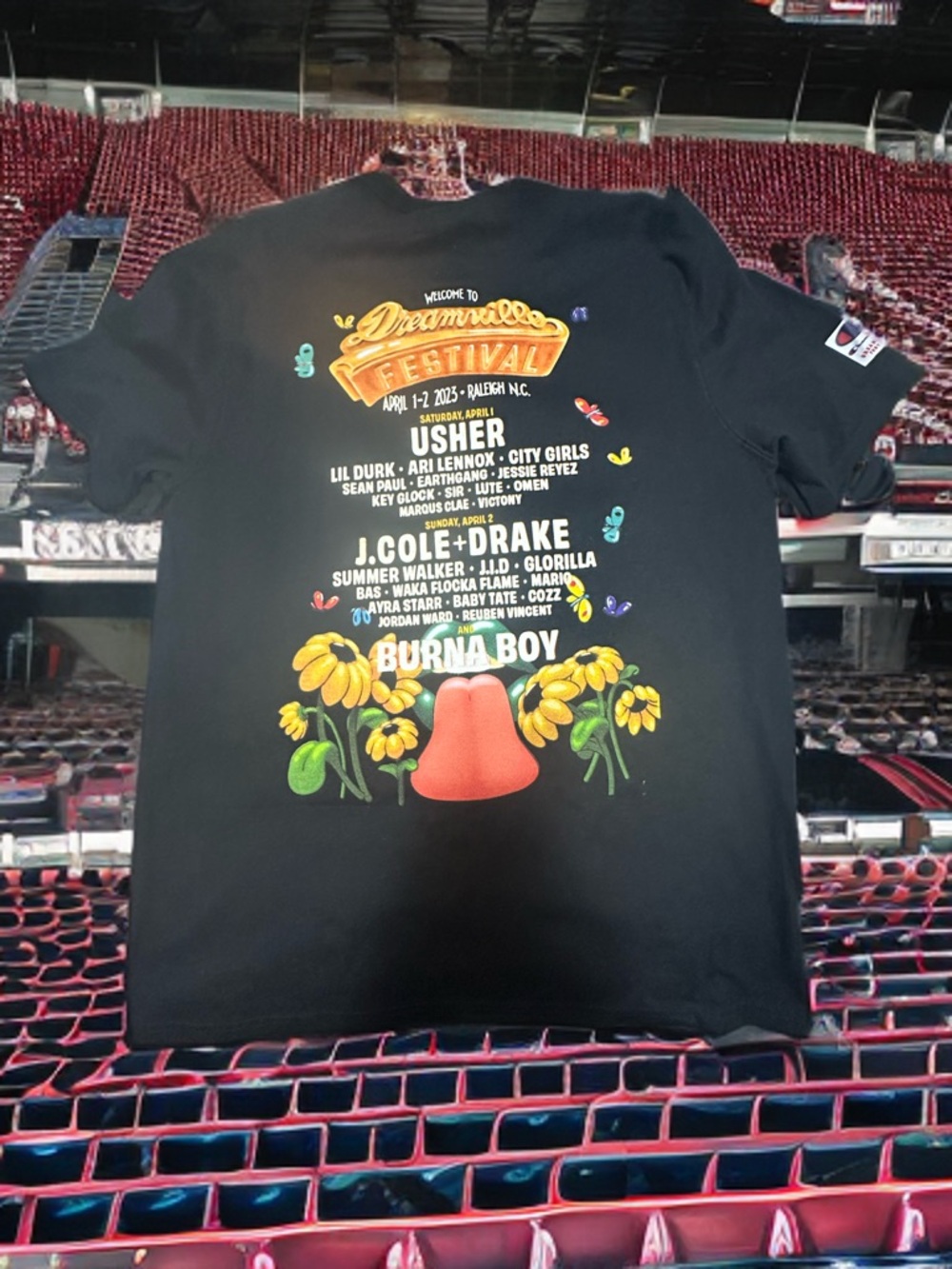 Dreamville Exclusive 2023 Black Line Up Tee